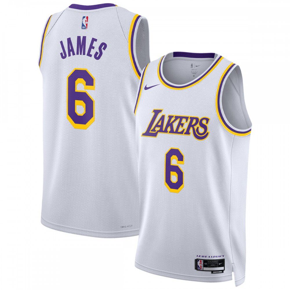 LeBron James Los Angeles Lakers Unisex 2022/23 Swingman Jersey - White - Association Edition-Pro Kit Vault | Brand New 26/27 Sports Jerseys